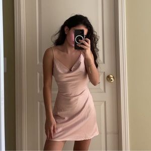 silky pink mini dress 🎀